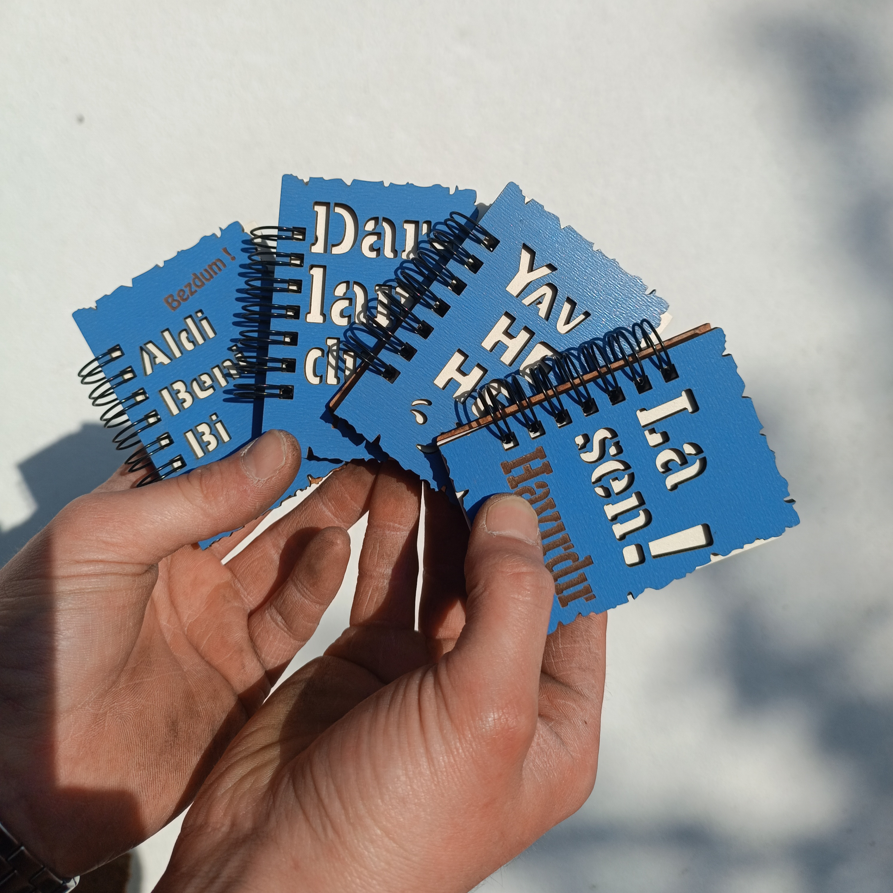 Ahşap Kapaklı Yöresel Mini Boy Defter 2