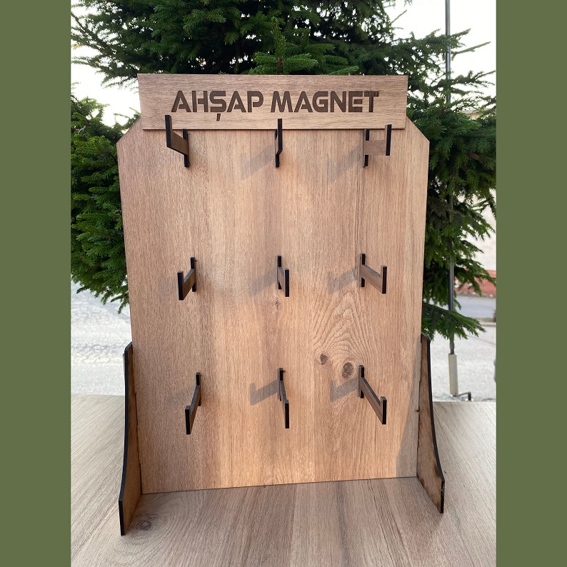 Ahşap Masaüstü Ürün Askılığı 2