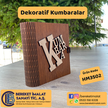 Ahşap Dekoratif Kitap Kumbara 1