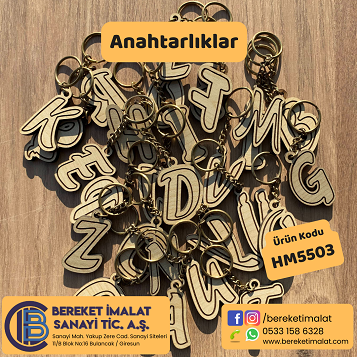 Ahşap Harf Anahtarlıkları 1