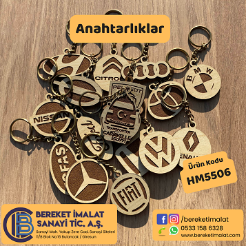 Ahşap Araç Markası Anahtarlıkları 1